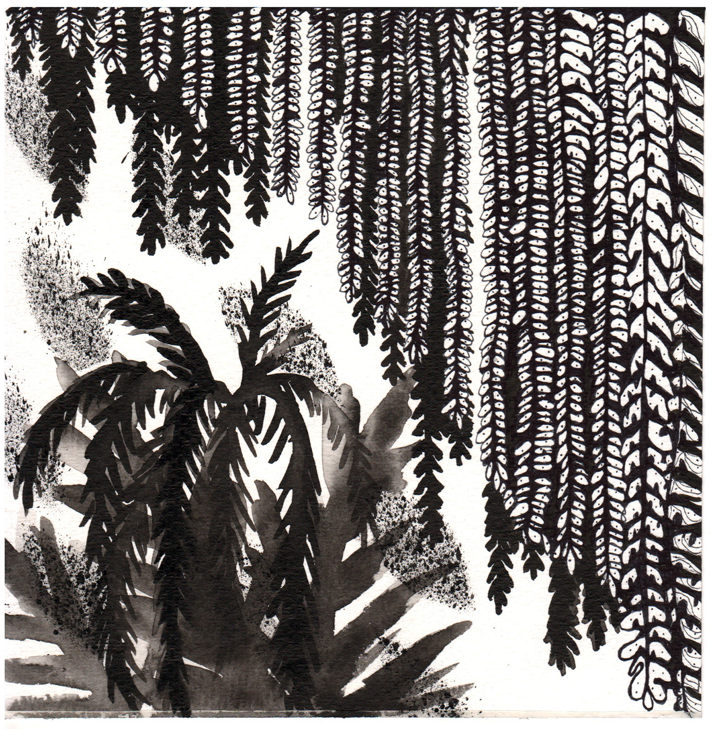 Path, Collaborative Ink Drawing, 6” x 6” 2021