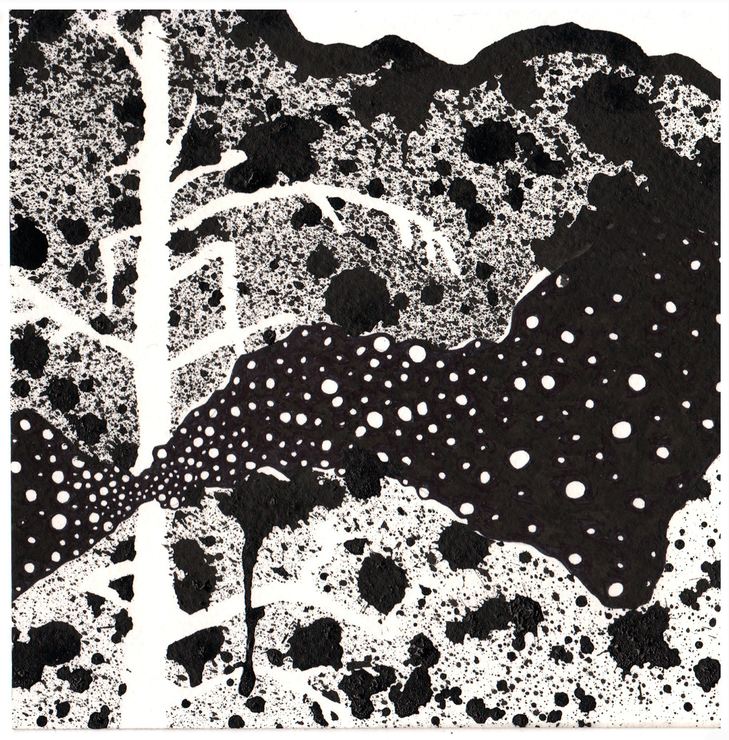Summon #7, Collaborative Ink Drawing, 6” x 6” 2021