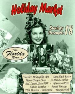 Holiday Market at The Florida Room Saturday December 18th, 4pm to 7pm